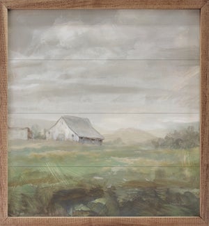 White Barn Fields By Danhui Nai